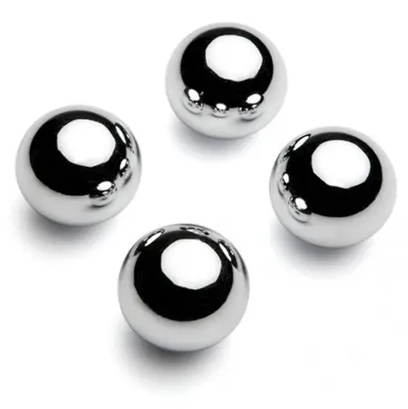 Metal Hard Magnetic Steel Balls 10mm - Set of 2 Precision Spheres