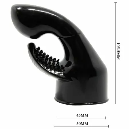 Baile Power Head Interchangeable Massager Attachment, Black TPR