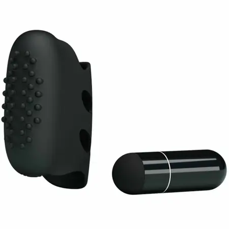 Pretty Love Flirtation Steward Black - Vibrating Silicone Finger Device