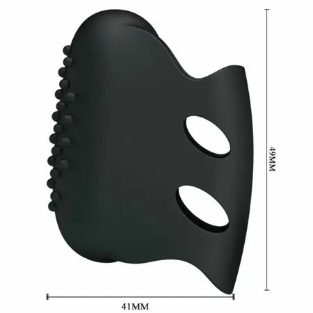 Pretty Love Flirtation Steward Black - Vibrating Silicone Finger Device