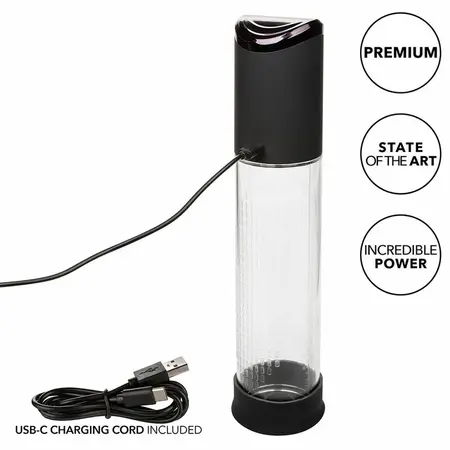 CalExotics Peak 4-Speed Rechargeable Intimate Enhancement Pump Black