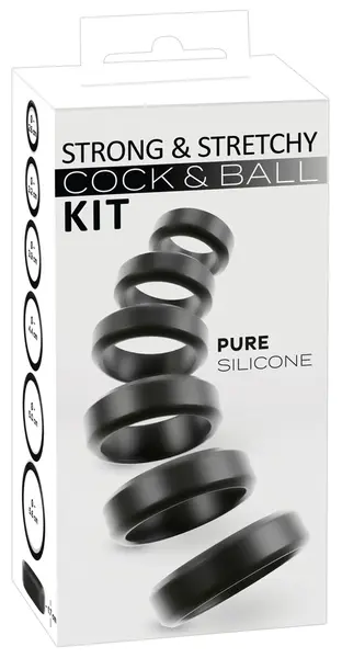 You2Toys Cock&Ball Kit Strong&Stretchy Silicone Ring Set 6 pcs