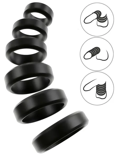 You2Toys Cock&Ball Kit Strong&Stretchy Silicone Ring Set 6 pcs