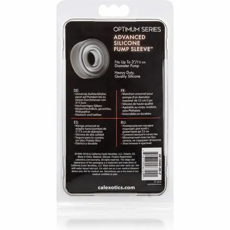 CalExotics Advanced Silicone Pump Sleeve Black 7.5x3.25 cm Universal Fit