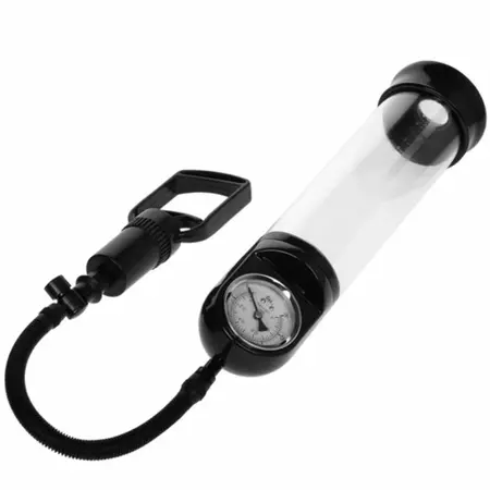 Pretty Love Erection Pump with Barometer - Manual Vacuum System, TPR Ring