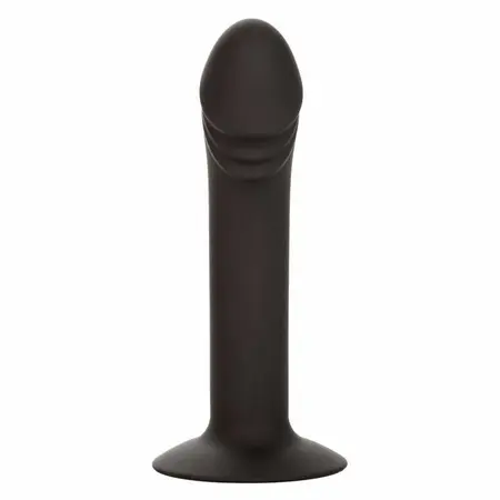 CalExotics Silicone Curved Intimate Device with Suction Base, Black
