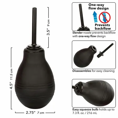 CalExotics One-Way Hygiene System Black 216ml Leak-Proof Valve