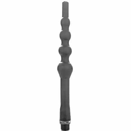 All Black Beaded Silicone Hygiene System 27 cm - Flexible Adapter