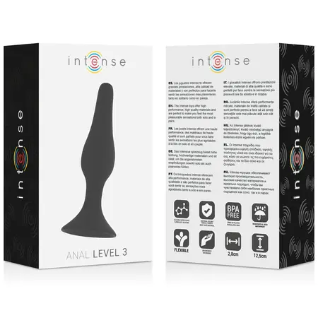 Intense Anal Level 3 Silicone Plug 12.5cm Black - Advanced Model