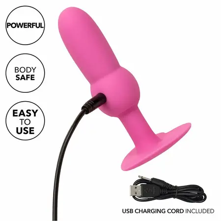 CalExotics First Time Beaded Probe Vibrating System Pink USB 10 Modes