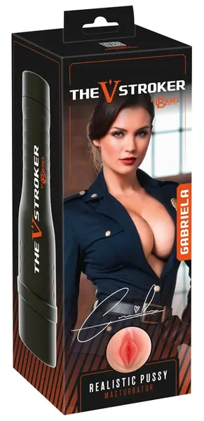 Rebel V-Stroker Gabriela Compact Intimate Device, 26.5 cm, Black