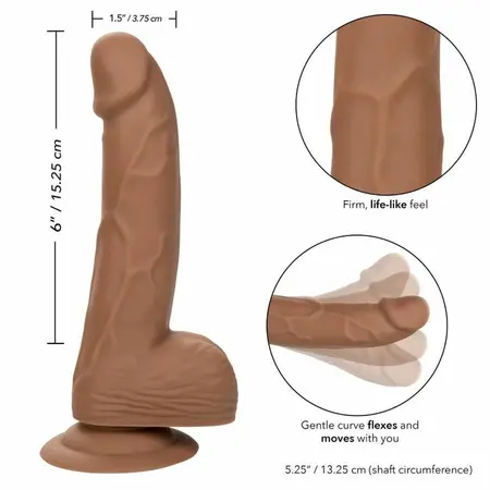 CalExotics Silicone Studs 15.24 cm Brown Intimate Device with Suction Cup