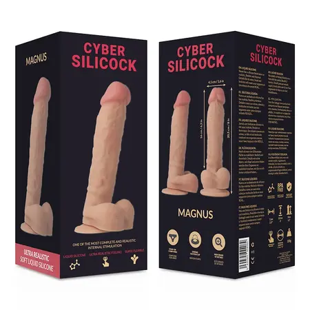 CYBERSILICOCK Magnus Ultra Soft Liquid Silicone Model 20.5cm Beige
