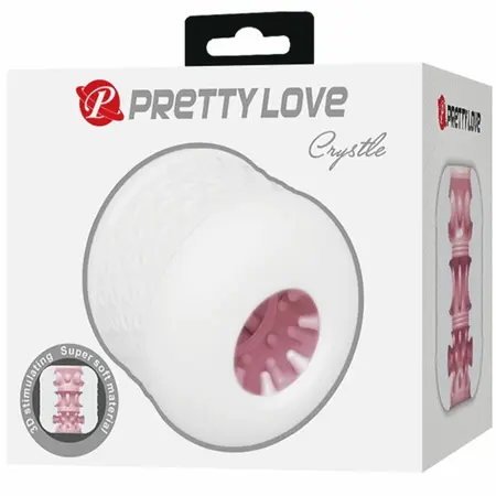 Crystle мастурбатор с два отвора, TPE, бял, водоустойчив