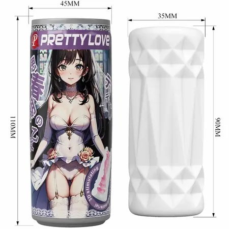 Pretty Love BM-00900T88-1A Intimate Can Device, TPR, White, 11cm