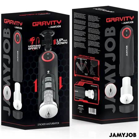 Jamyjob Gravity Automatic Intimate Machine 5 Modes USB Black-Red