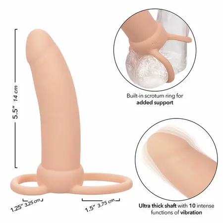 CalExotics Maxx Thick Dual Action Intimate Machine 10 Vibrations Flesh