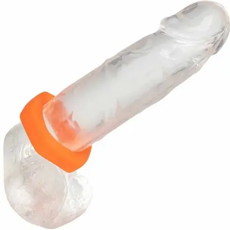 CalExotics Alpha Prolong Liquid Silicone Hexagonal Ring Orange 2 cm