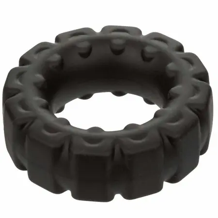 CalExotics Alpha Liquid Silicone Tread Ring Black 2.5 cm Durable Comfort