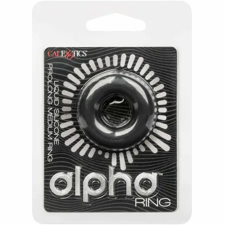 CalExotics Alpha Liquid Silicone Medium Support Ring Black 2cm