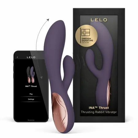 LELO INA Thrust Rabbit Vibrator Purple - Dynamic Thrust & Dual Action