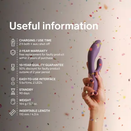 LELO INA Thrust Rabbit Vibrator Purple - Dynamic Thrust & Dual Action