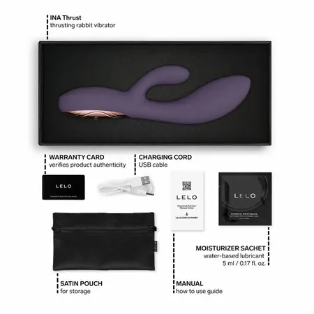 LELO INA Thrust Rabbit Vibrator Purple - Dynamic Thrust & Dual Action