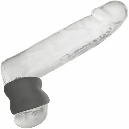 CalExotics Alpha Liquid Silicone Black Anatomical Support Ring 3.75 cm