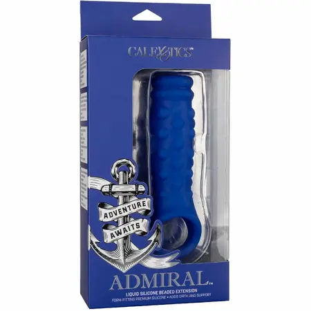 CalExotics Admiral Liquid Silicone Beaded Extension Blue 10.3cm