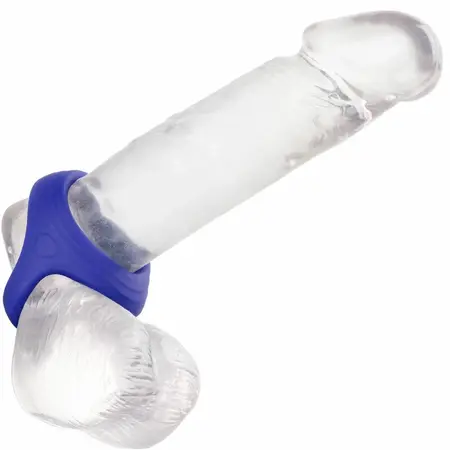 CalExotics Admiral Dual Support Ring Blue - Liquid Silicone Comfort System