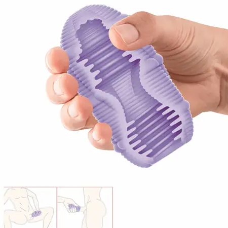 Pretty Love Smooth Stripes Intimate Egg Cup - Compact TPR Flexible Sleeve