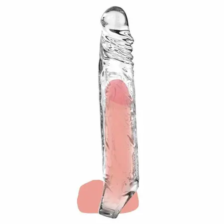 Get Real Extension Sleeve XLarge Transparent - Anatomical Enhancer TPE