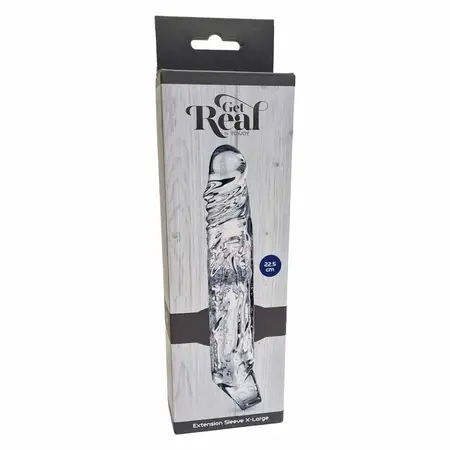 Get Real Extension Sleeve XLarge Transparent - Anatomical Enhancer TPE