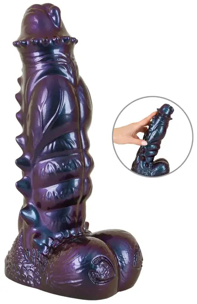 Beasty Cocks Tech-Zilla Bang Metallic Reptile Model 23.5cm Liquid Silicone