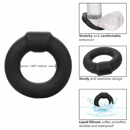 CalExotics Alpha Optimum Silicone Support Ring Black Flexible