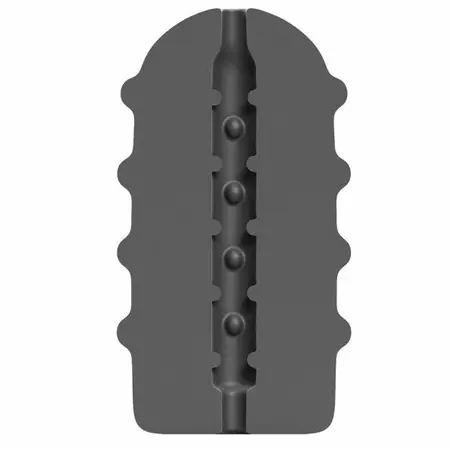 ALL BLACK Bumpy Intimate Stimulation Device 17cm Soft Touch Black