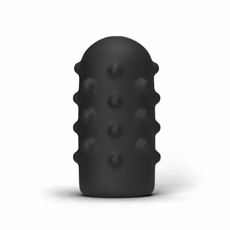 ALL BLACK Bumpy Intimate Stimulation Device 17cm Soft Touch Black