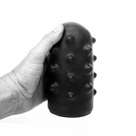 ALL BLACK Bumpy Intimate Stimulation Device 17cm Soft Touch Black