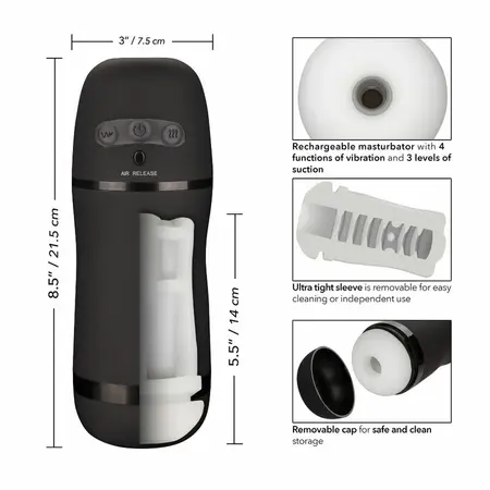 CalExotics Optimum Power Pulsar Intimate Device with Vibration & Suction