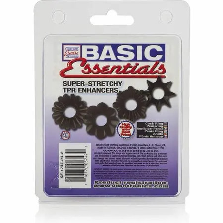 CalExotics Basic Essentials Set - 4-Piece Flexible Support Rings TPR