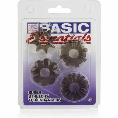 CalExotics Basic Essentials Set - 4-Piece Flexible Support Rings TPR