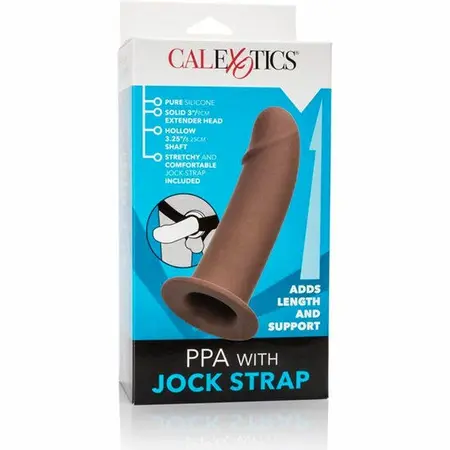 CalExotics PPA Brown Hollow Extension with Adjustable Harness 17.75 cm