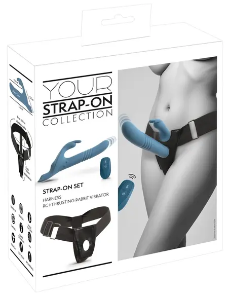 You2Toys Your Strap-On Rabbit Vibrator Set with Remote, Adjustable Harness