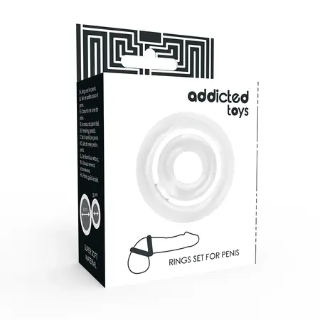 ADDICTED TOYS Potenz C-Ring Clear Silicone Dual Support Set 42/20mm