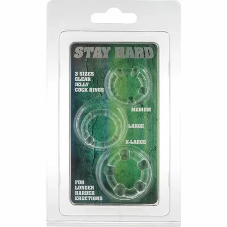 Seven Creations Set of 3 Transparent Silicone Comfort Rings, 21-24mm