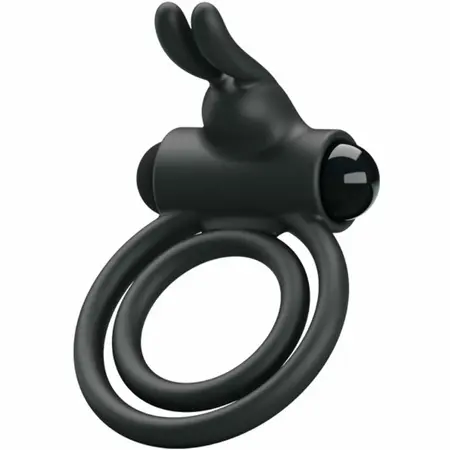 Pretty Love Osmond Silicone Vibrating Support Ring, Waterproof, Black
