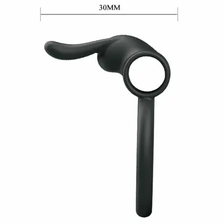 Pretty Love Osmond Silicone Vibrating Support Ring, Waterproof, Black