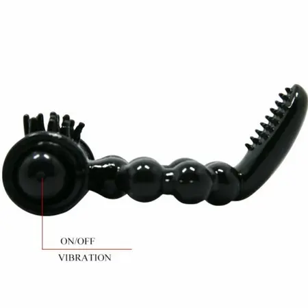 Baile Sweet Ring Dual-Stimulation Silicone Intimate Ring Black