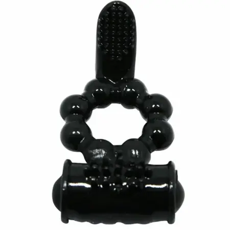 Baile Sweet Ring Dual-Stimulation Silicone Intimate Ring Black