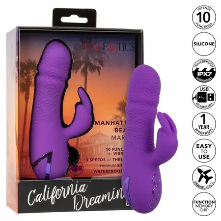 CalExotics California Dreaming Manhattan Beach Marvel Dual Vibrator Purple